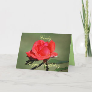 Carte Rose Cindy Happy Birthday Scarlet