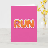 Carte Rose Cœurs à Courir (Fleur jaune)