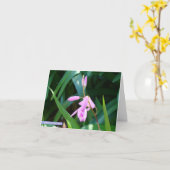 Carte Rose contre vert (Fleur jaune)