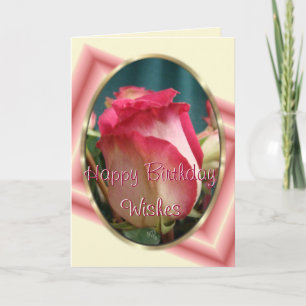 Carte rose corallien bicolor -personnaliser à toute occa