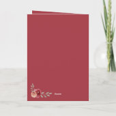 Carte Rose couleur rouge photo 80e anniversaire (Dos)