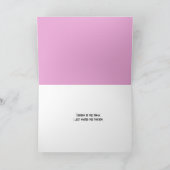 Carte Rose Daisy avec des rubans roses Hope (Intérieur)