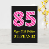 Carte Rose d'amusement barré "85" ; Joyeux 85th (Fleur jaune)