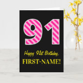 Carte Rose d'amusement barré "91" ; Joyeux (Fleur jaune)