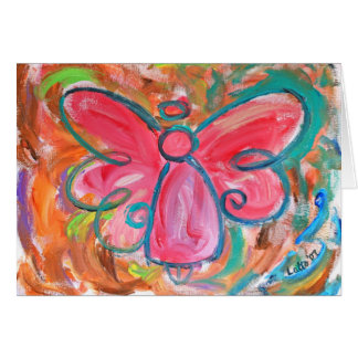 Carte rose d'ange
