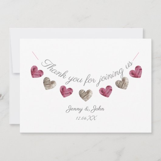 Carte rose d'anniversaire de mariage de coeur de (Devant)