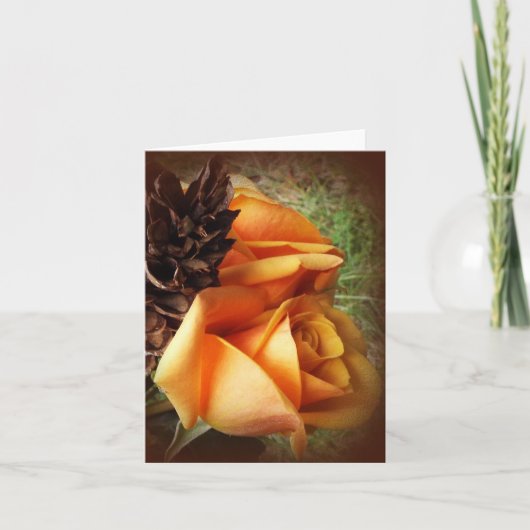 Carte rose d'automne (Devant)