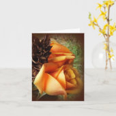 Carte rose d'automne (Fleur jaune)