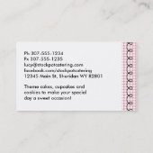 Carte rose de biscuits de gâteau de boulangerie de (Dos)