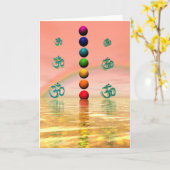 Carte rose de chakras (Fleur jaune)