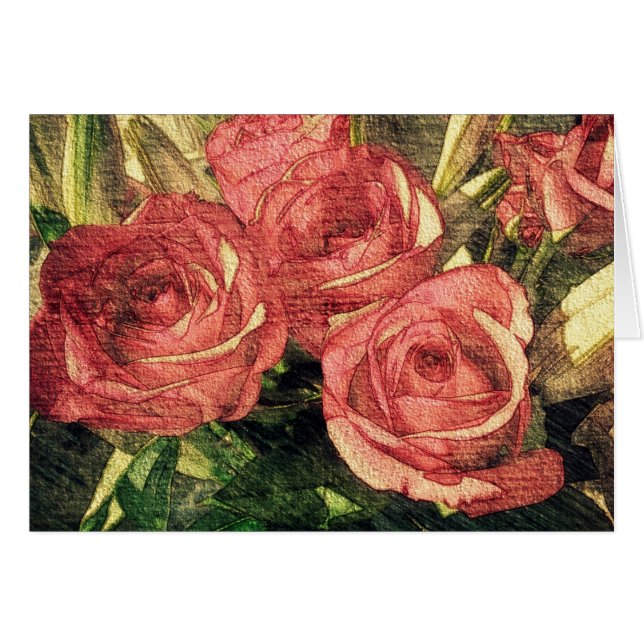 Carte rose de cru (Devant Horizontal)