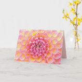 Carte rose de dahlia (Fleur jaune)