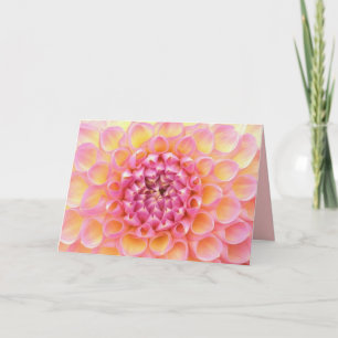 Carte rose de dahlia