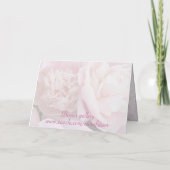 Carte rose de faire-part de mariage de pivoine (Dos)