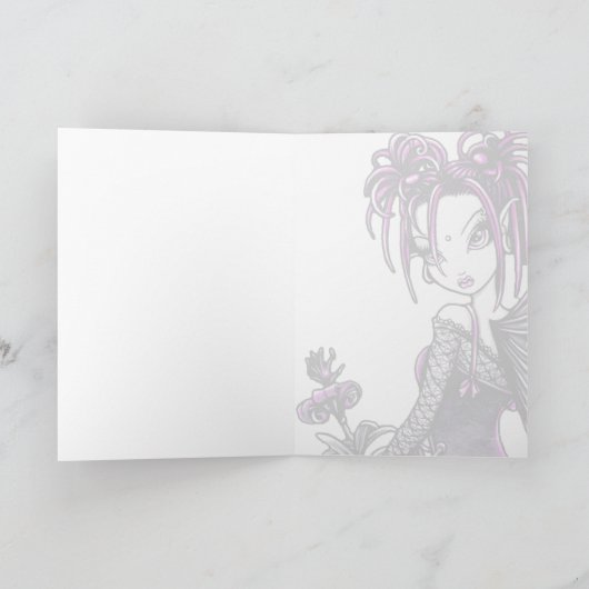 Carte rose de fée de fleur de Saint-Valentin de (Intérieur)