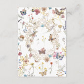 Carte rose de fermeture de jardin à papillon d'or (Dos)