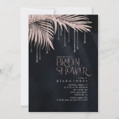 Carte Rose de Fête des mariées feuille de joaillerie Gol (Devant)