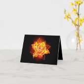 Carte Rose de feu en fleurs (Fleur jaune)