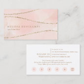 Carte rose de fidélité de traînée de parties (Devant / Derrière)