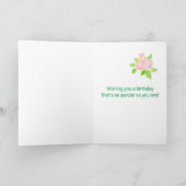 Carte Rose de Gâteau de l'anniversaire de la petit (Intérieur)