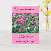 Carte rose de Handfasting d'aubépine (Fleur jaune)