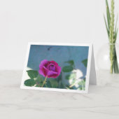 Carte Rose de jardin florale violette (Devant)