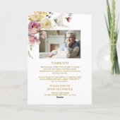 Carte Rose de jardin Photo Memorial Funérailles Programm (Dos)