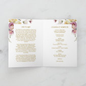 Carte Rose de jardin Photo Memorial Funérailles Programm (Intérieur)