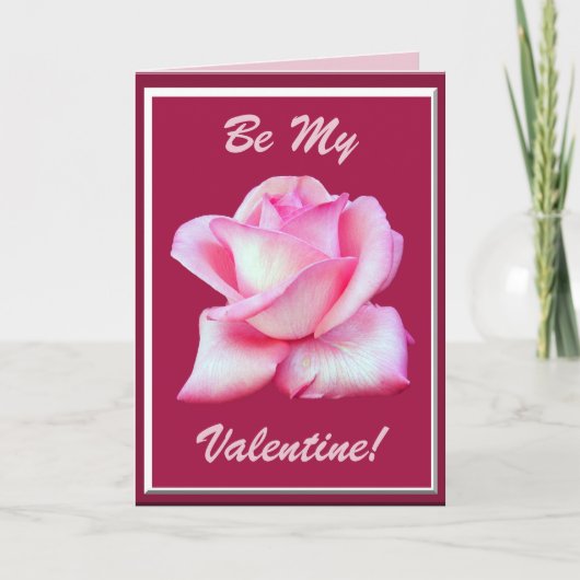 Carte rose de jour de Valentines (Devant)