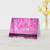 Carte rose de joyeux anniversaire de chrysanthème (Fleur jaune)