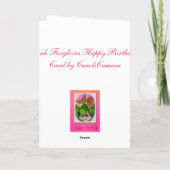 Carte rose de joyeux anniversaire de digitales (Dos)