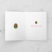 Carte rose de joyeux anniversaire de digitales (Intérieur)