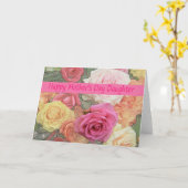 Carte rose de la Fête des mères (Fleur jaune)