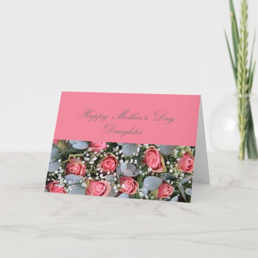 Carte rose de la Fête des mères (Devant)
