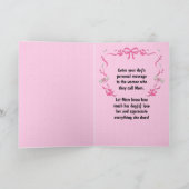 Carte Rose de la fête des mères de chien (Intérieur)