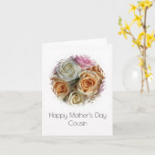 Carte rose de la fête des mères de Cousin Happy (Fleur jaune)