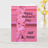 Carte rose de la fête des mères de Half Sister Hap (Fleur jaune)