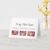 Carte rose de la Fête des Mères de Twin Sister Hap (Fleur jaune)