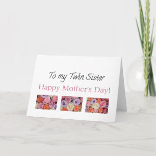 Carte rose de la Fête des Mères de Twin Sister Hap