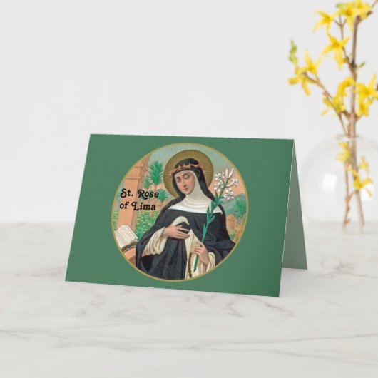 Carte Rose de Lima (Détail; K 48) (Fleur jaune)