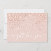 Carte Rose de maquillage parties scintillant pastel cert (Devant)