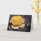 Carte Rose de médaille d'or (Fleur jaune)