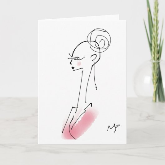 Carte rose de mode (Devant)