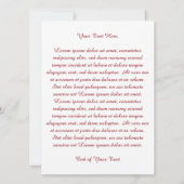 Carte Rose de mon coeur (Dos)