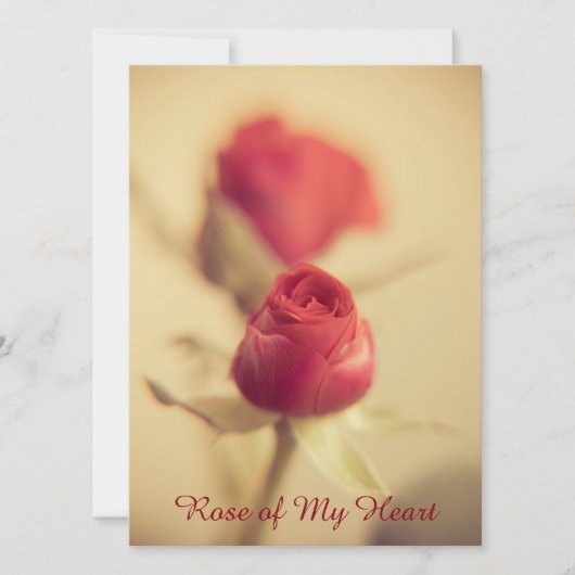 Carte Rose de mon coeur (Devant)