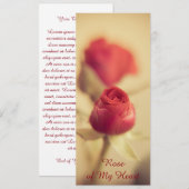 Carte Rose de mon coeur (Devant / Derrière)