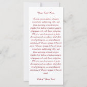 Carte Rose de mon coeur (Dos)