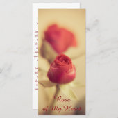 Carte Rose de mon coeur (Devant / Derrière)