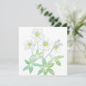 Carte rose de Noël, Helleborus niger (Debout devant)