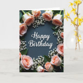 Carte Rose de Pêche Joyeuse (Fleur jaune)